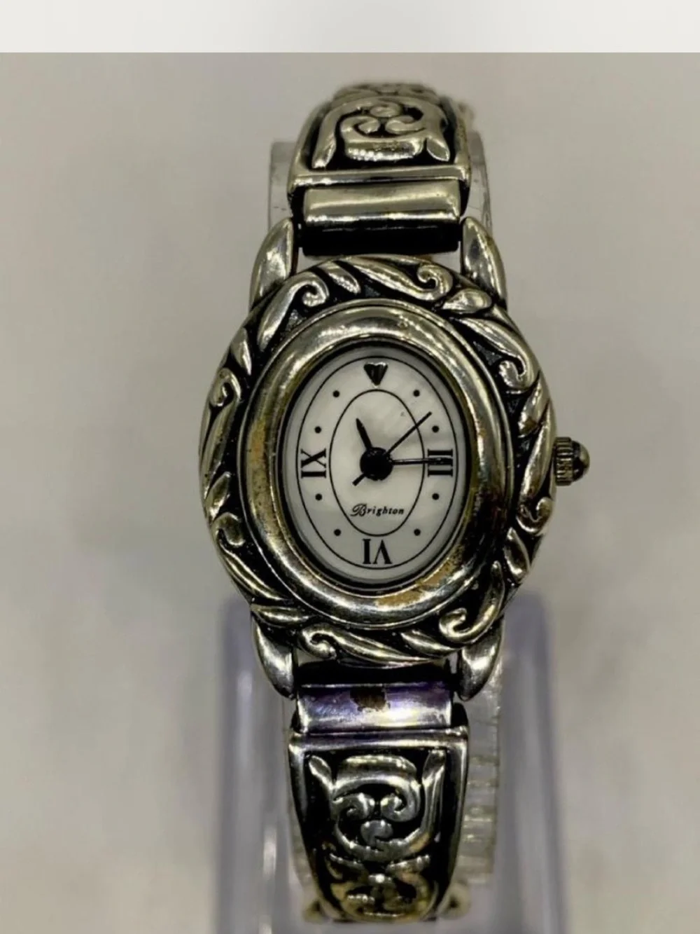 *** Brighton ^^^ Silver Ornate Oval Women's Watch *** Luxury ***
